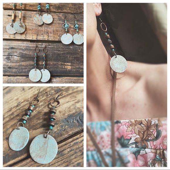 Henna Printed Dangles  A B C  / D is sold - Picture 16 of 17